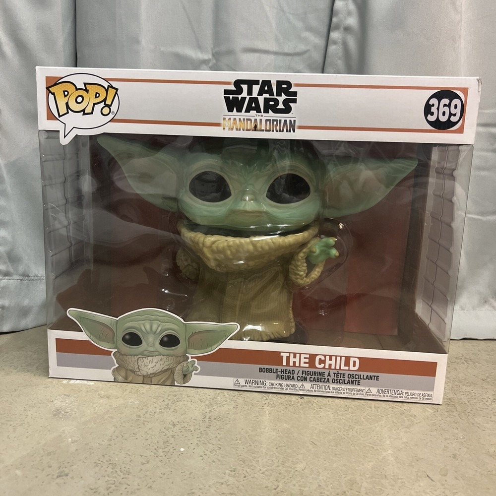Funko Pop Star Wars Mandalorian The Child Grogu 10" Jumbo Bobblehead Figure 369‎